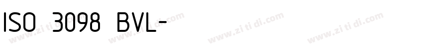 ISO 3098 BVL字体转换